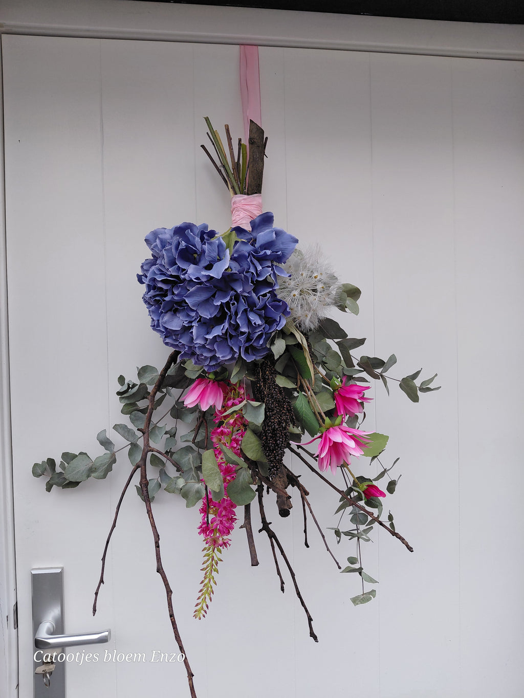 Toef met zijdebloemen XXL
