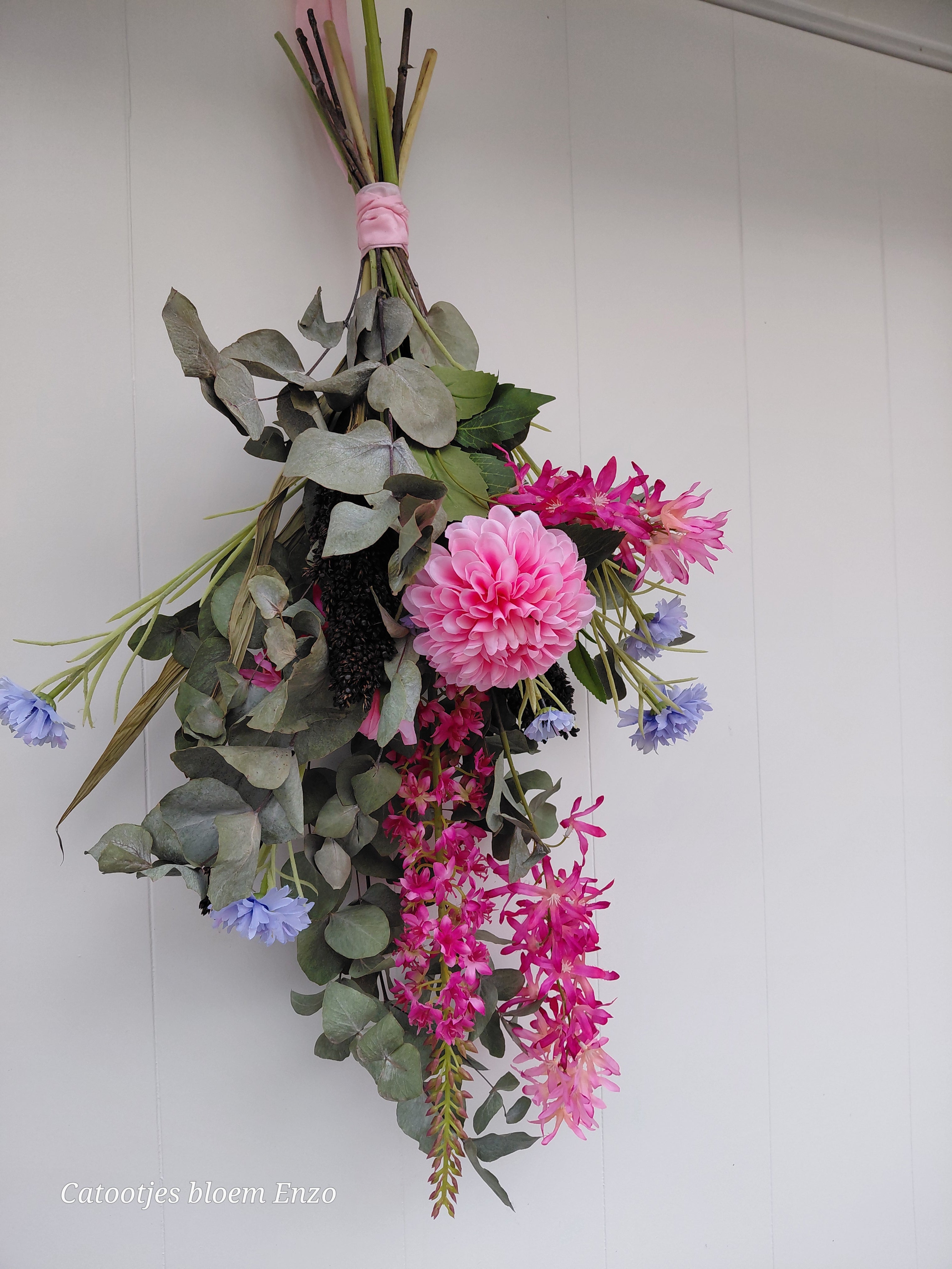 Toef met zijdebloemen XL