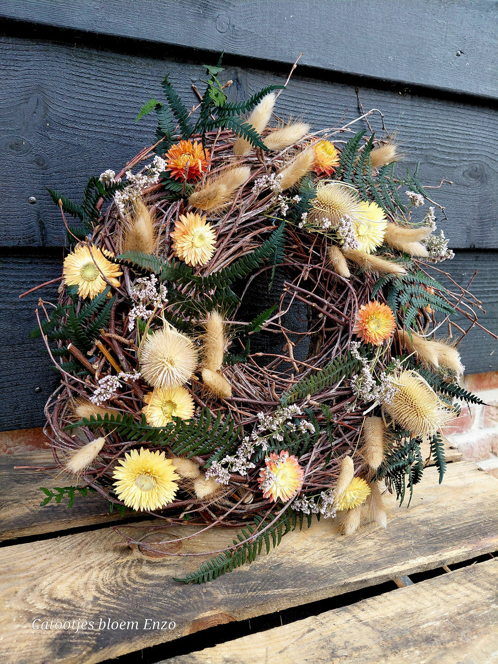 Krans droogbloemen