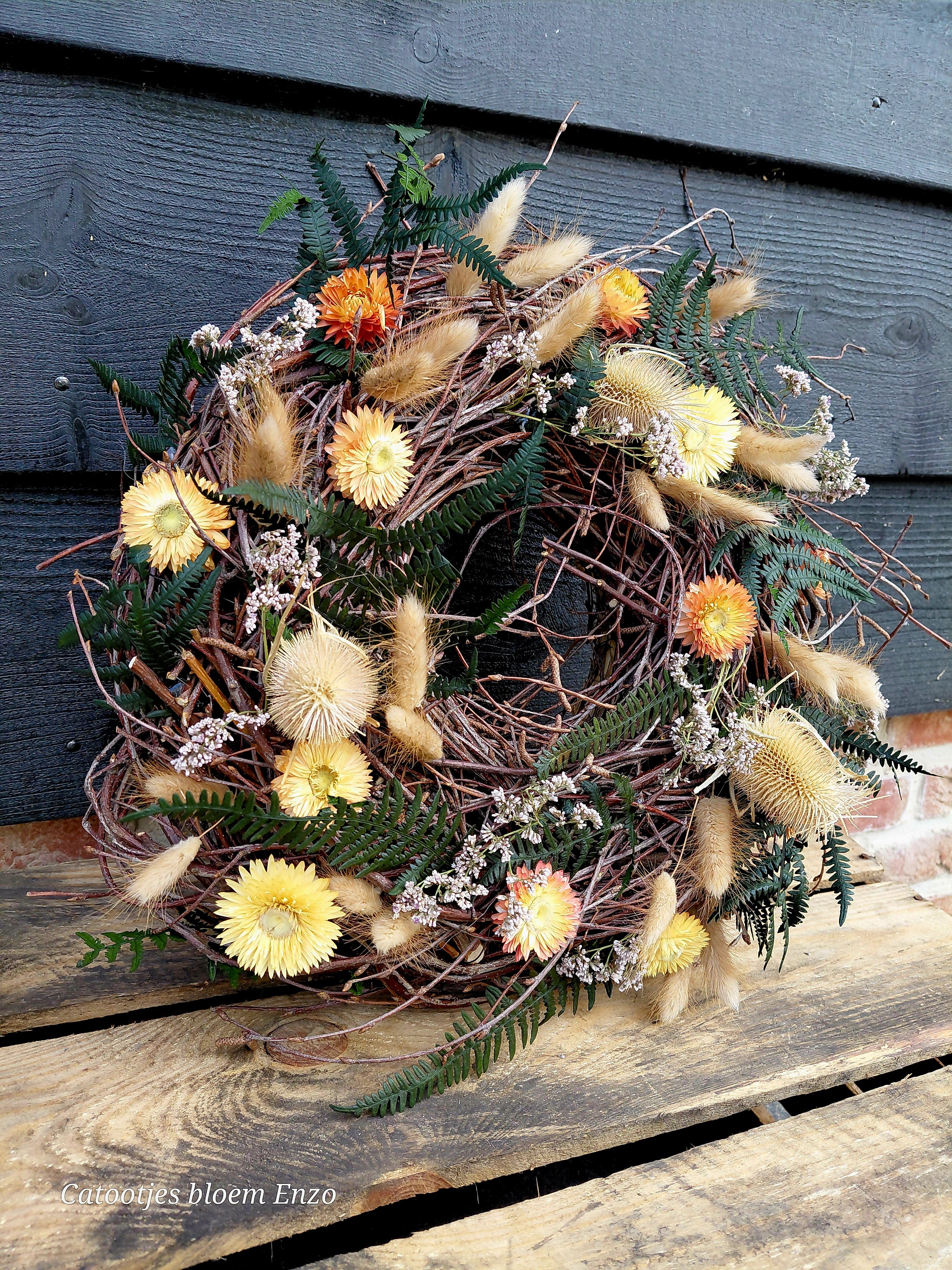 Krans droogbloemen