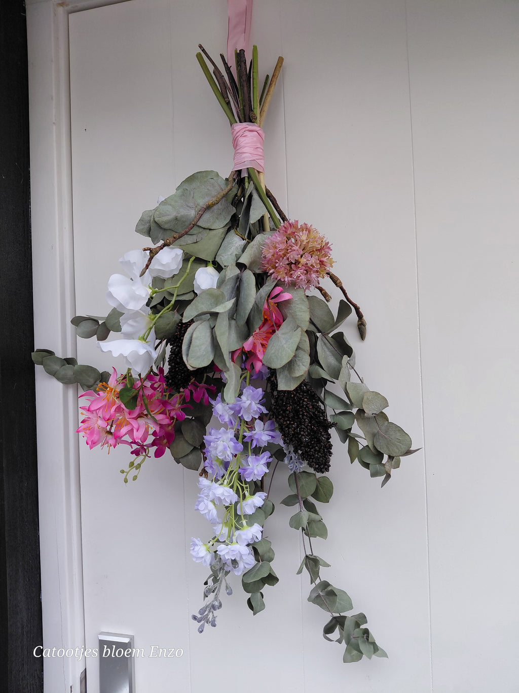Toef met kunst bloemen L