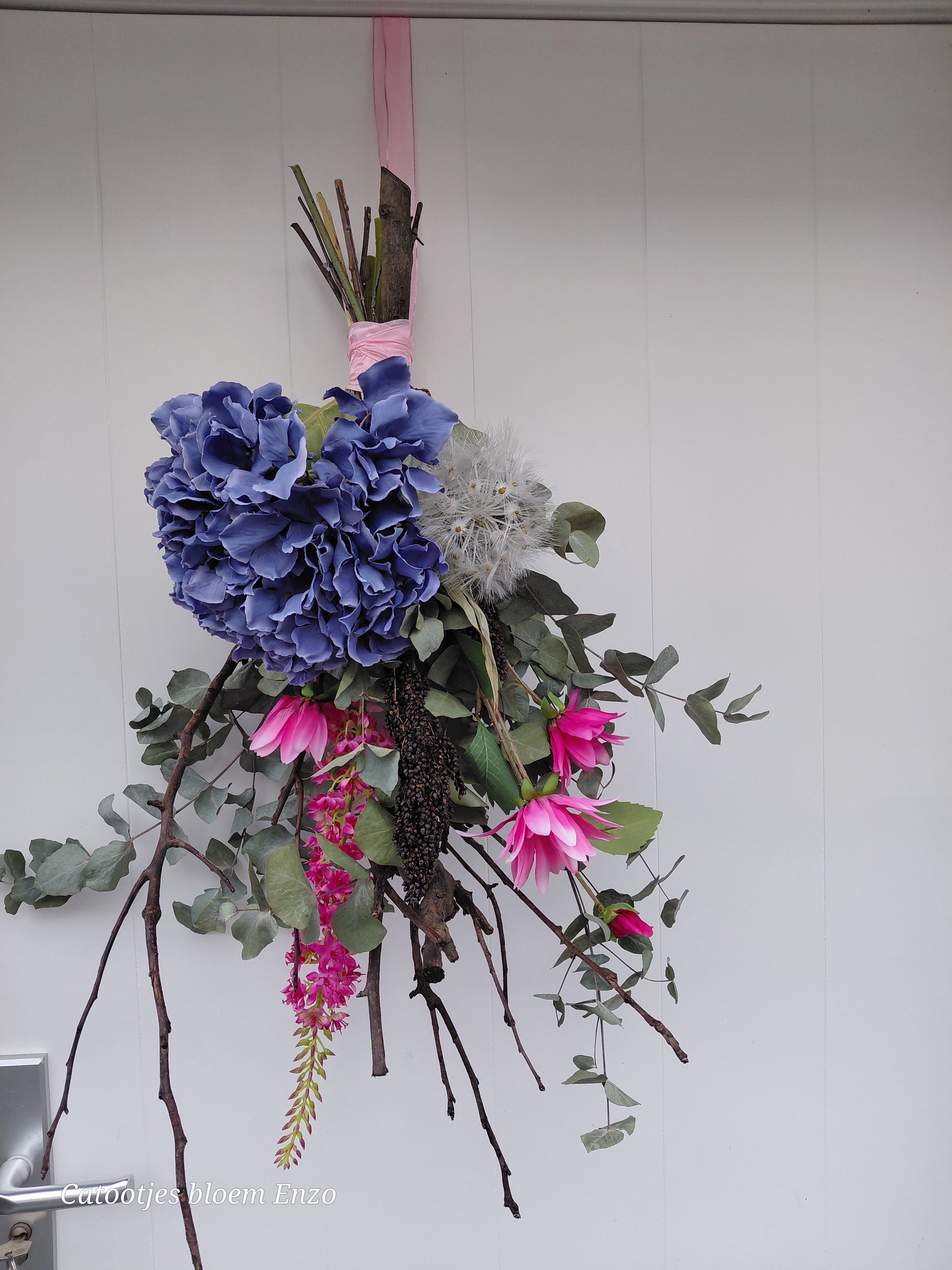 Toef met zijdebloemen XXL