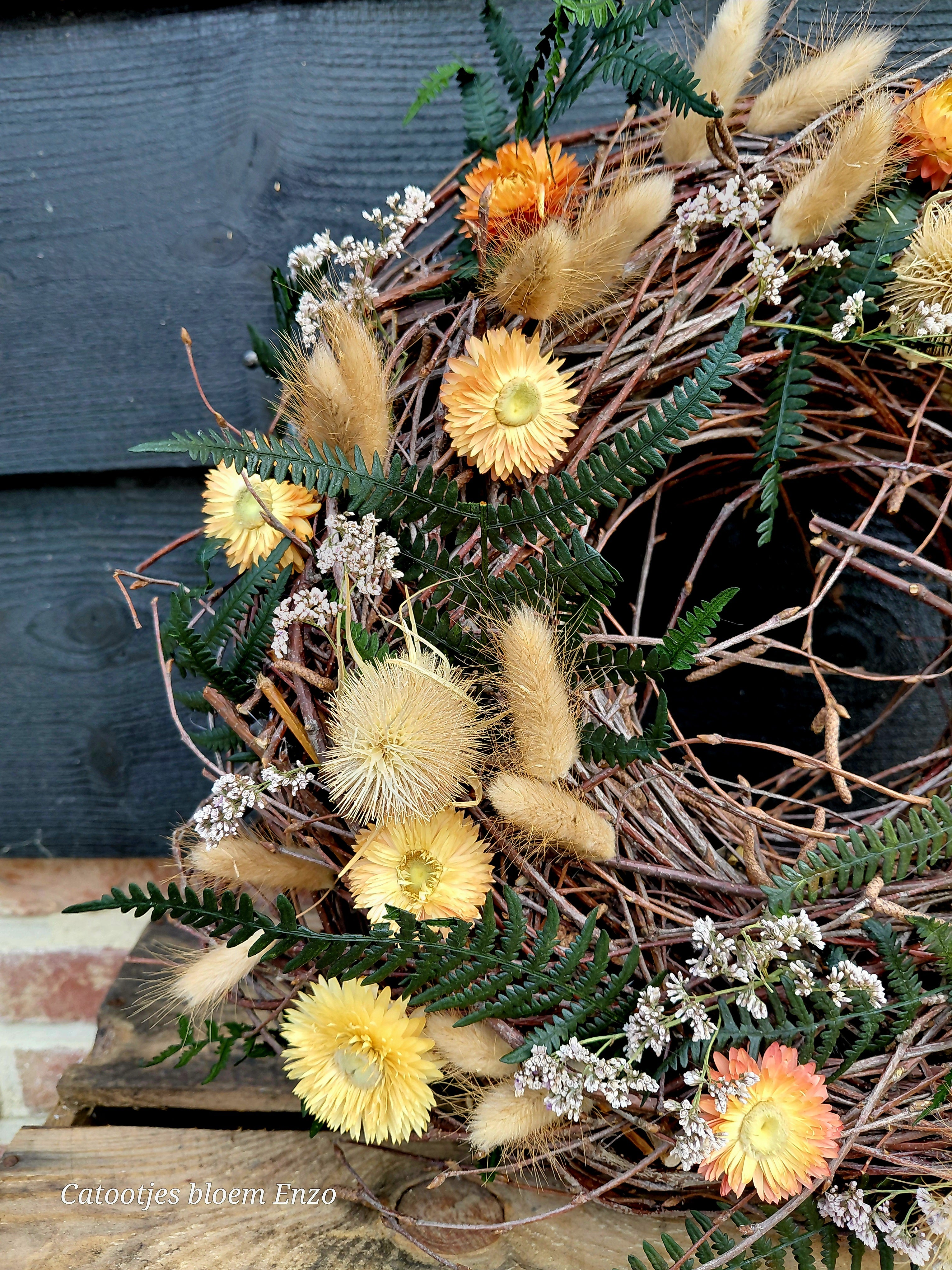Krans droogbloemen