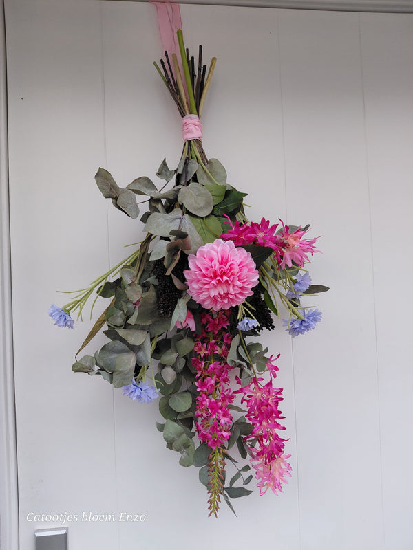 Toef met zijdebloemen XL