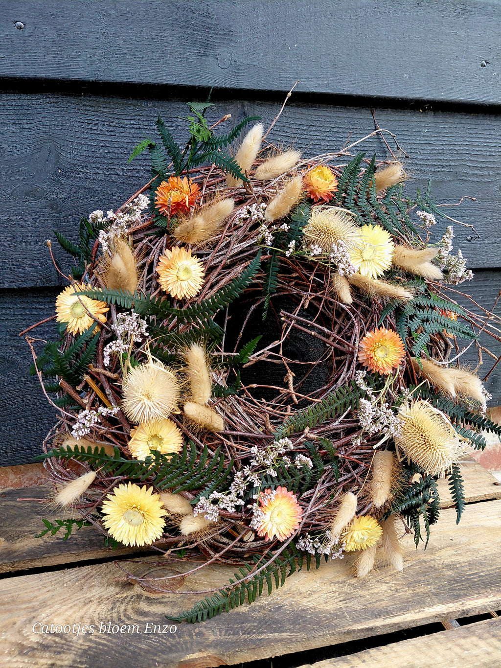 Krans droogbloemen
